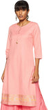Woman's Peach pink with Gold Pattern Kurta (KF41)