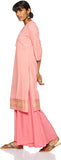 Woman's Peach pink with Gold Pattern Kurta (KF41)