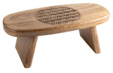 Flower of Life Mango Wood Meditation Bench