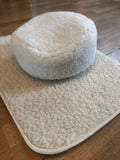 100% Pure merino wool cover round meditation cushion - 15 cm height