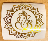 Gold Foil Waterproof Stickers 3 styles - Om Mandala, Flower of life or Ganesha