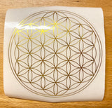 Gold Foil Waterproof Stickers 3 styles - Om Mandala, Flower of life or Ganesha