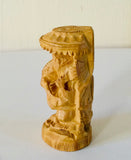 Ganesha hand carved wooden statue - 8 cm