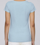 100% Organic Cotton Blue Women's Yoga T-shirt (Peace Ambassador)