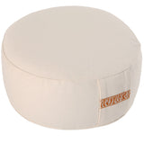 Meditation cushion round with decorated handle loop 10 cm height *5 colours*