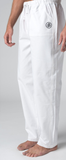 100% Organic Cotton White Unisex Traditional Yoga pants Trousers (with embroidered OM)