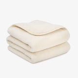 100% Pure merino wool white yoga meditation blanket - 135cm x 200cm