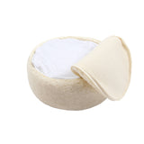 100% Pure merino wool cover round meditation cushion - 15 cm height
