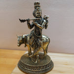 Krishna  with cow statue, extra large and high quality 17cm