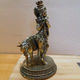 Krishna  with cow statue, extra large and high quality 17cm