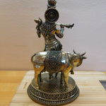 Krishna  with cow statue, extra large and high quality 17cm