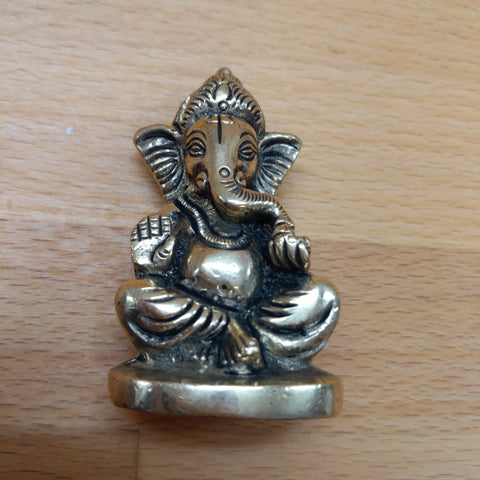 Ganesha brass statue, high quality 6cm