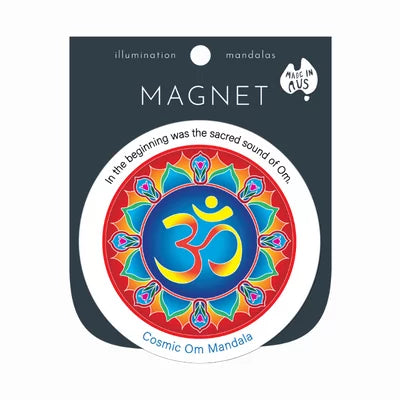 Harmony Magnet – Cosmic Om Mandala (8cm)