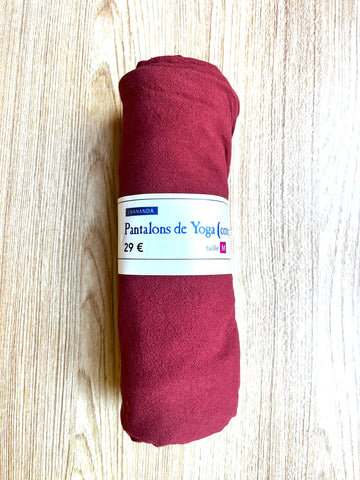 100% Cotton Yoga Pants (Maroon)