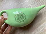 Mandala Neti pot / Lota glazed ceramic 250ml - 2 colours, green and yellow