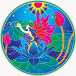 Sunseal Mandala Sticker - ANGEL FAIRY HEALING MANDALA (14cm)