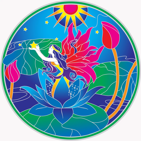 Sunseal Mandala Sticker - ANGEL FAIRY HEALING MANDALA (14cm)