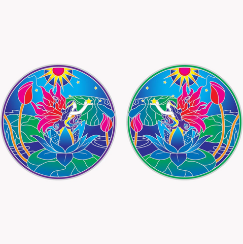 Sunseal Mandala Sticker - Sunlight Angel Fairy Healing (6cm)