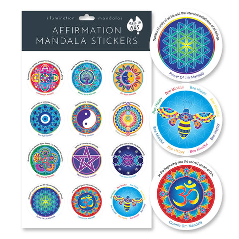 Affirmation Mandala Sticker sheet