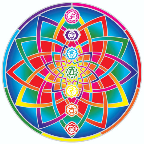 Sunseal Mandala Sticker - Cosmic Chakra Mandala (14cm)