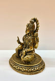 Statue de Lakshmi en laiton pur de taille moyenne, haute qualité, 7.5 cm