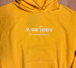 Unisex Men's Yoga Hoodie Yellow Sweater - with OM Namah Sivaya in Sanskrit