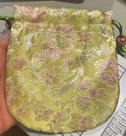 Light green flower gift bag pouch / petit sacs mala