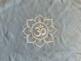 Women's Blue Om lotus flower Standard Cotton Slim Fit Yoga T-shirt