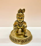 Baby Krishna Laddu Gopal pure brass statue, high quality 7.5cm