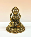 Statue de Lakshmi en laiton pur de taille moyenne, haute qualité, 7.5 cm