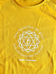 Organic Women's Yellow Heart Chakra Cotton Yoga T-shirt