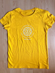 Organic Women's Yellow Heart Chakra Cotton Yoga T-shirt