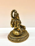 Statue de Lakshmi en laiton pur de taille moyenne, haute qualité, 7.5 cm