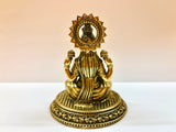Lakshmi large pure brass statue, high quality 10cm