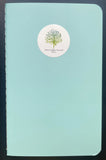 Ashram tree roud sticker small pocket A6 notebook with blank pages - 6 colours