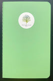 Ashram tree roud sticker small pocket A6 notebook with blank pages - 6 colours