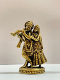 Mini Radha Krishna small brass statue 4 cm