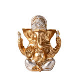 Ganesha Deity Gold colour clay Statue 8.5cm