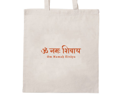 Om Namah Sivaya mantra cotton tote bag / sac