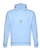 Unisex Yoga BLUE Hoodie Sweatshirt with Ashram tree logo