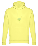 Unisex Yoga YELLOW Hoodie Sweatshirt with Ashram tree logo