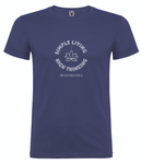 Unisex Standard Cotton Dark Navy Blue Yoga T-shirt - Simple Living High Thinking