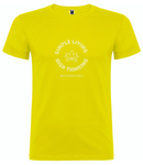 Unisex Standard Cotton Yellow Yoga T-shirt - Simple Living High Thinking