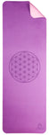 6 mm Non-Toxic Yoga Mat with two layers - flower of life (purple / pink)