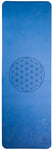 6 mm Non-Toxic Yoga Mat with two layers - flower of life (blue)