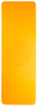 6 mm Non-Toxic Yoga Mat with two layers - flower of life (orange)