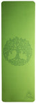 6 mm Non-Toxic Yoga Mat with two layers - tree of life (Green)