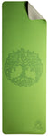 6 mm Non-Toxic Yoga Mat with two layers - tree of life (Green)