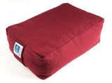 Rectangule Meditation Cushion, wine red,  30cm x 20cm x 10cm