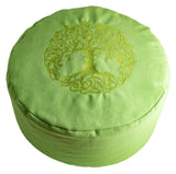 "Tree" Round Large Meditation cushion green, 15cm x 30cm x 30cm
